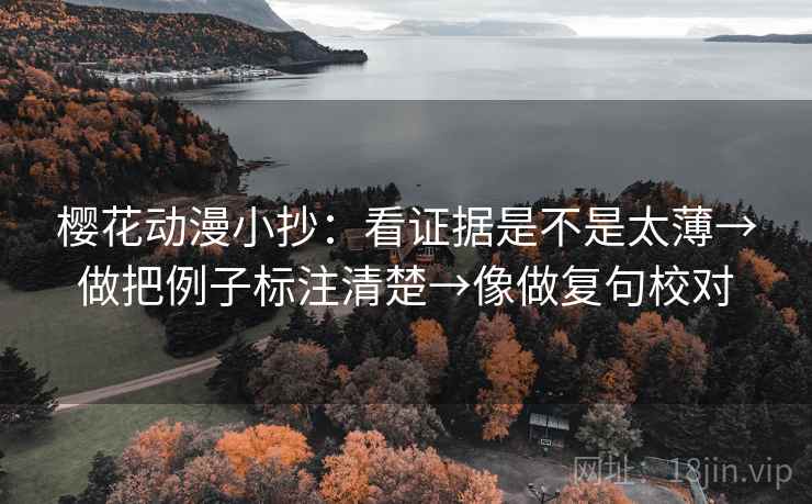 樱花动漫小抄：看证据是不是太薄→做把例子标注清楚→像做复句校对  第2张